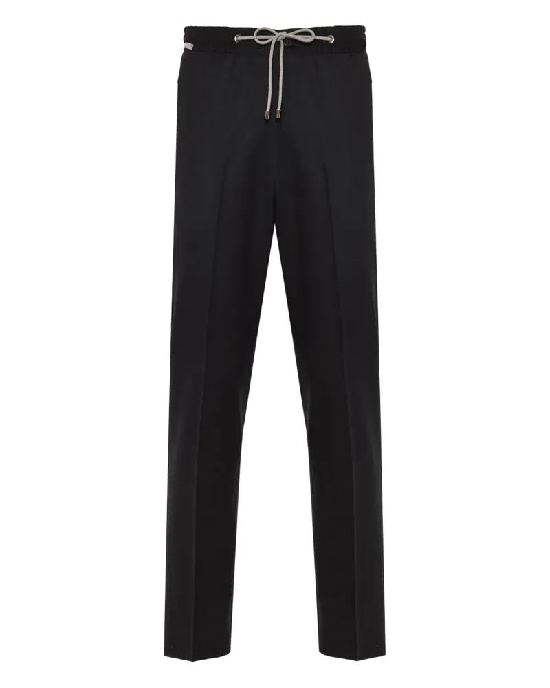 Corneliani Hose mit Kordelzügen - Schwarz Schwarz