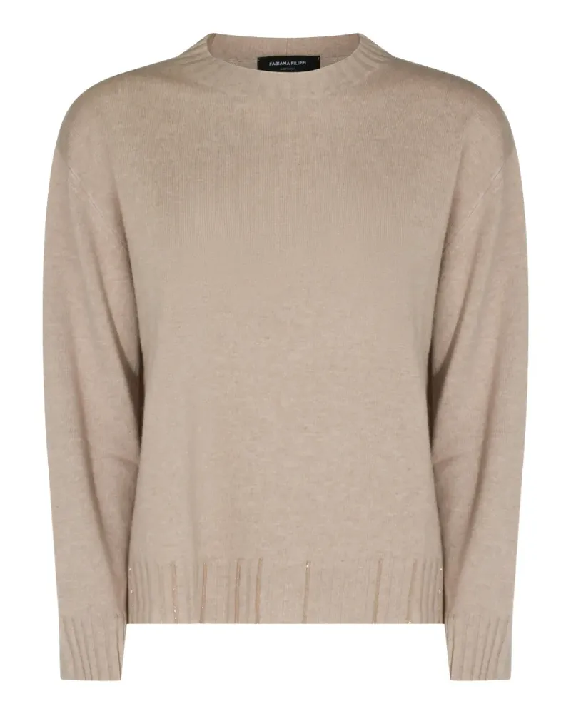 Fabiana Filippi Pullover mit Perlenverzierung - Nude Nude