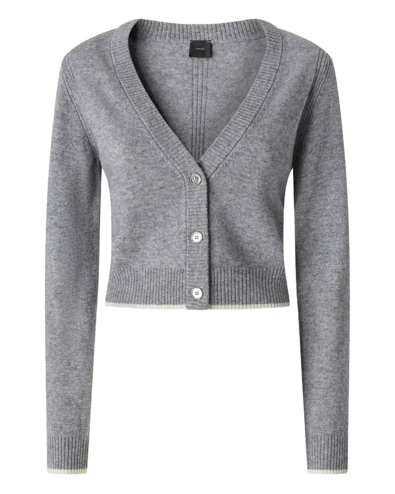 Pinko Klassischer Cropped-Cardigan - Grau Grau