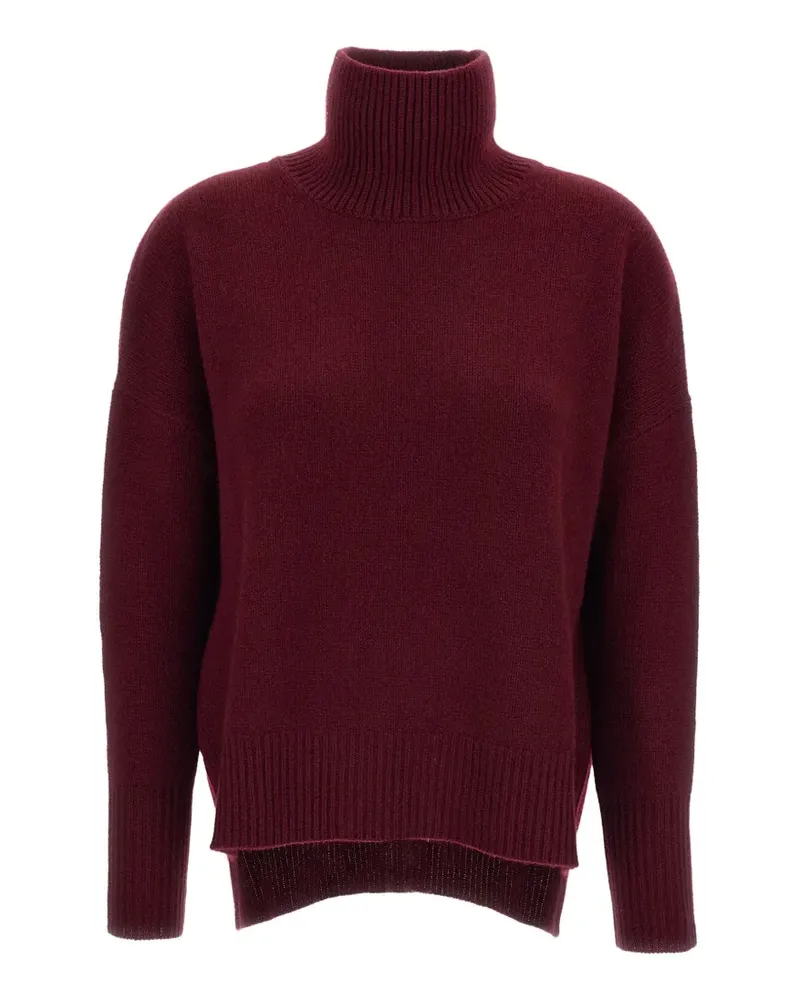 Lisa Yang asymmetric-hem mock-neck sweater - Rot Rot