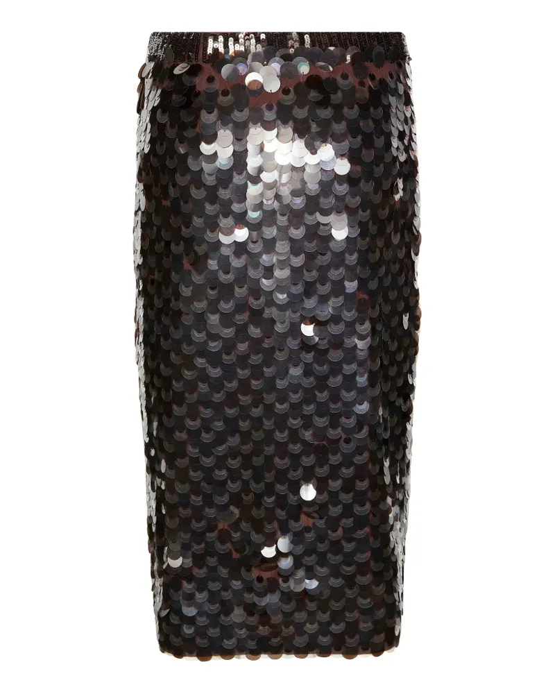 P.A.R.O.S.H. P.A.R.O H. sequin midi skirt - Braun Braun