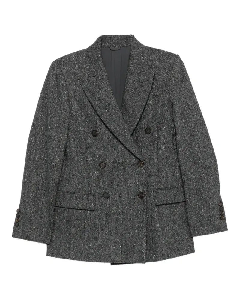 Brunello Cucinelli Doppelreihiger Blazer - Grau Grau