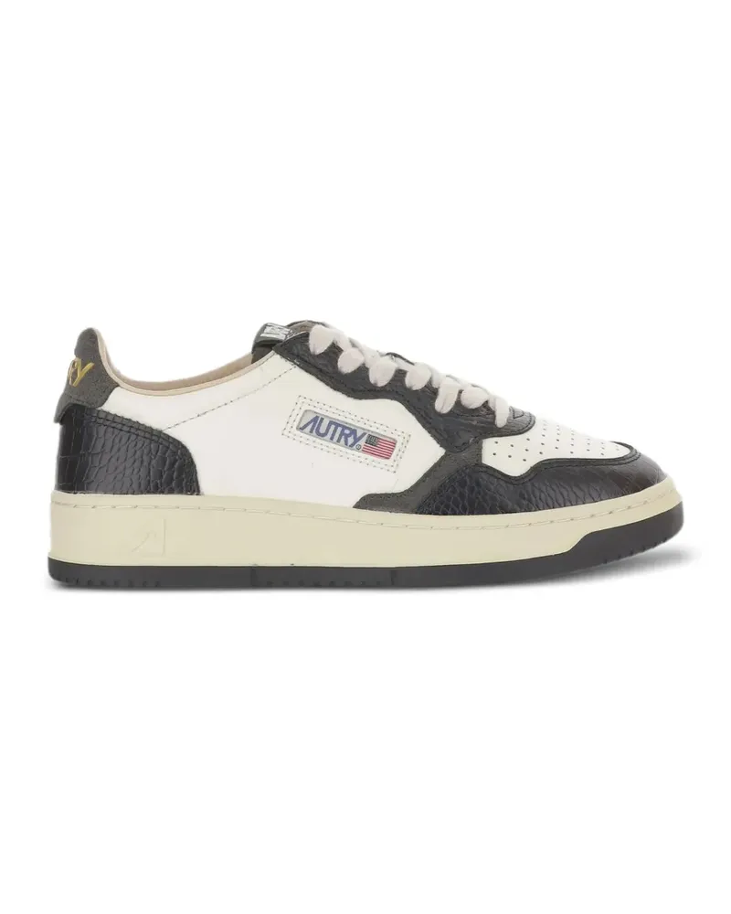 AUTRY Medalist Sneakers mit Kroko-Effekt - Weiß Weiß