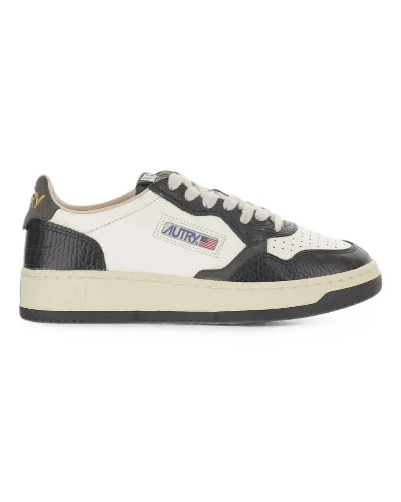 AUTRY Medalist croc-effect sneakers - Weiß Weiß