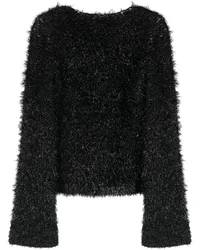 Victoria Beckham Pullover aus Faux Fur Schwarz