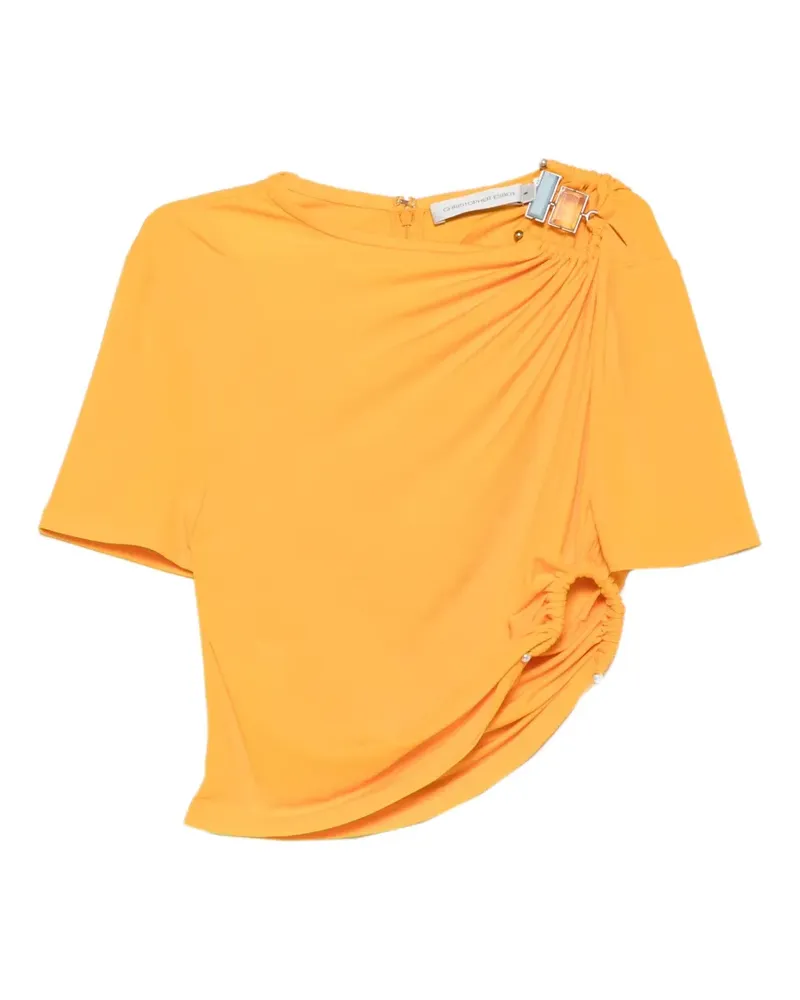 Christopher Esber Gerafftes Bezel Quartz T-Shirt - Orange Orange
