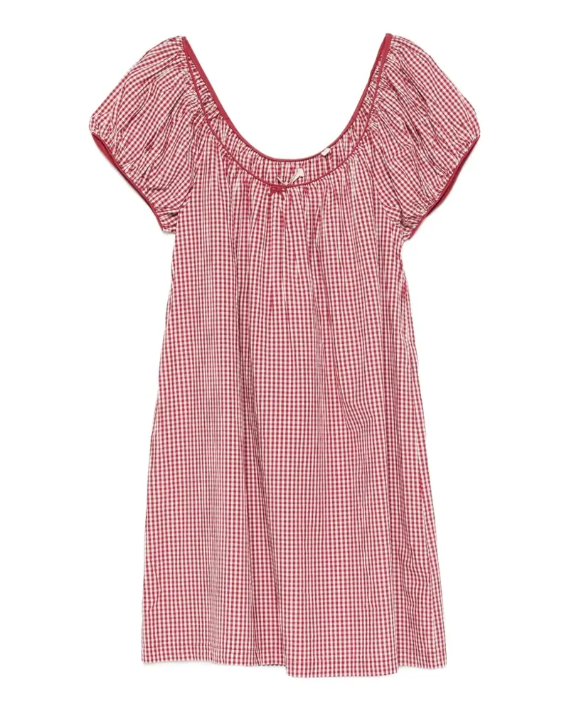 DÔEN Julia Minikleid mit Vichy-Karo - Rot Rot