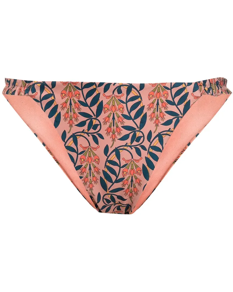 AGUA BENDITA Bikinihöschen mit Blumen-Print - Rosa Rosa