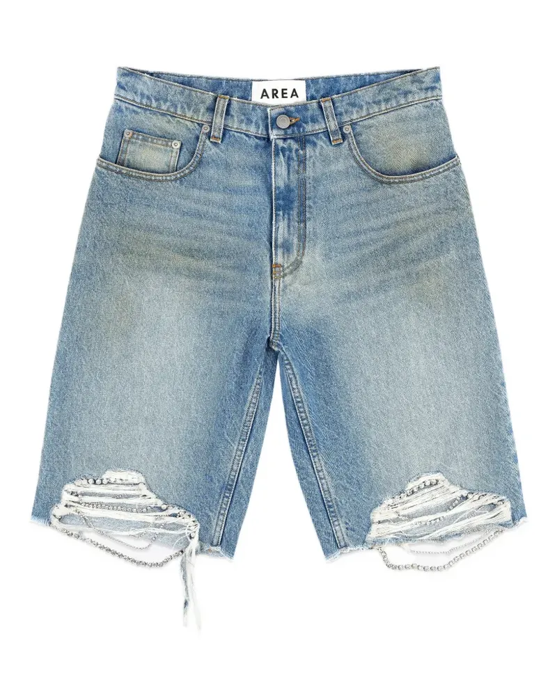 Area distressed denim shorts - Blau Blau