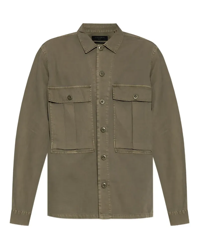 AllSaints Hemd mit doppelter Tasche - Grün Grün
