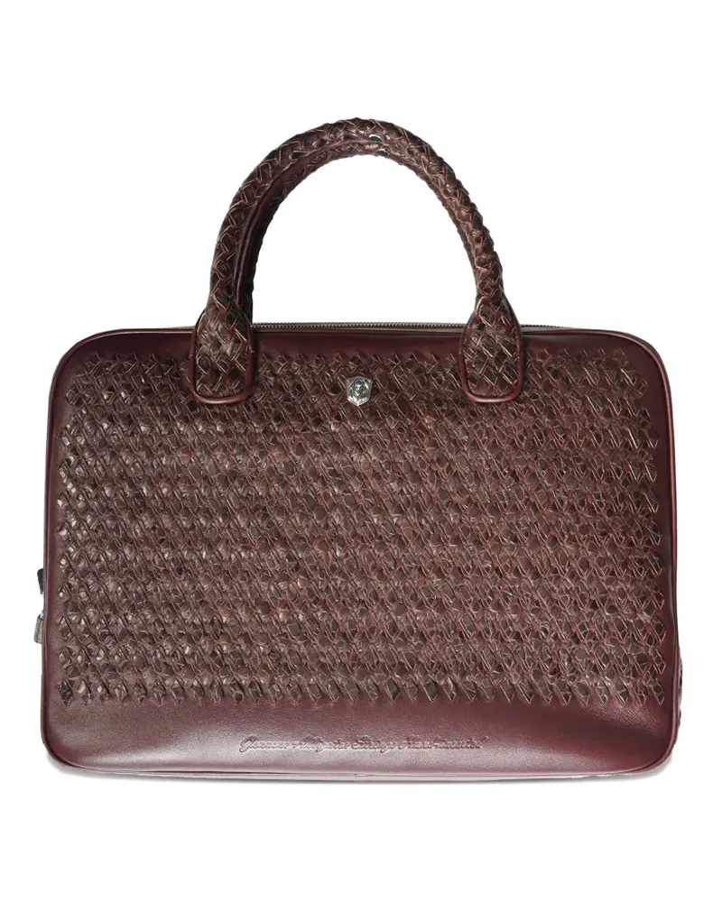 LARDINI Laptoptasche mit Webmuster - Braun Braun