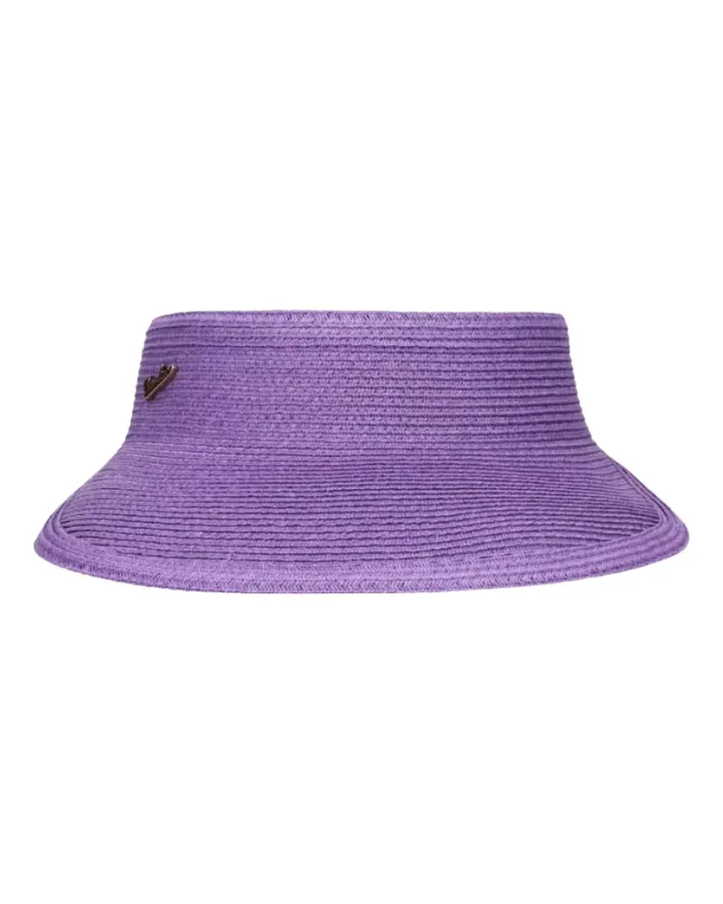 Borsalino woven wide-brim visor - Violett Violett