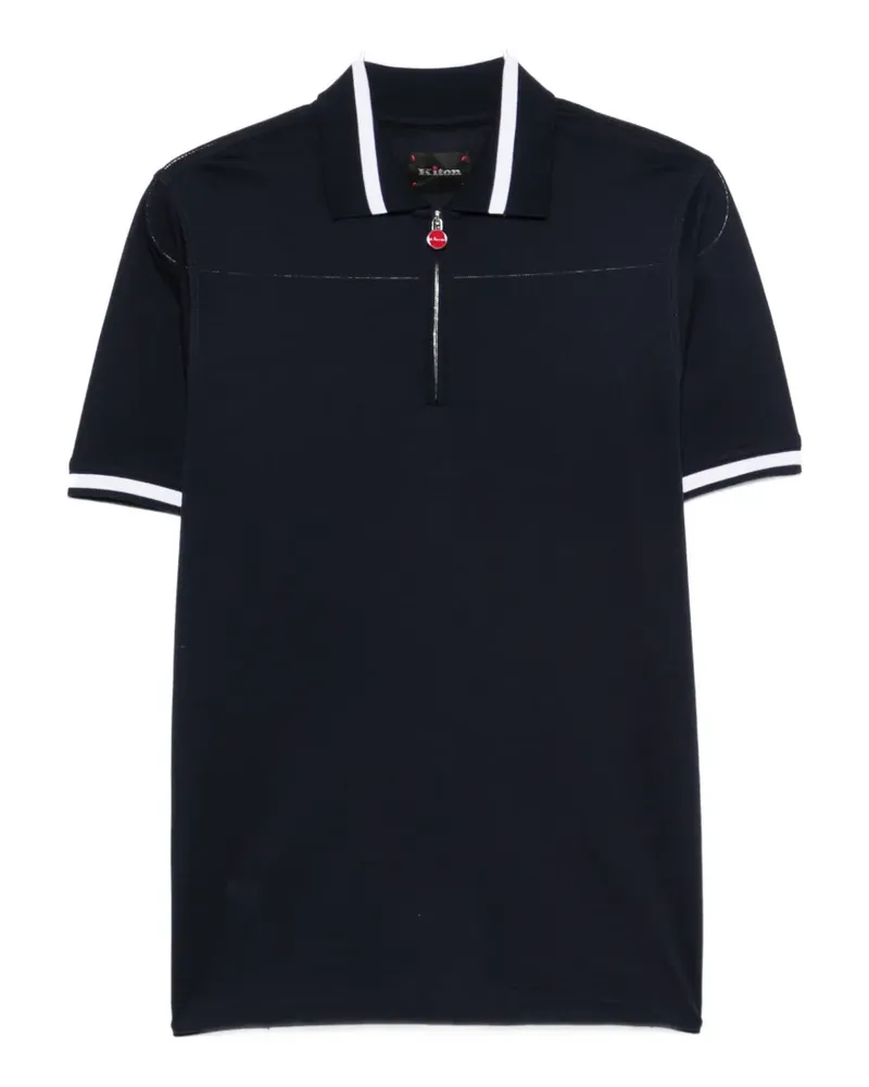 Kiton zip-fastening polo shirt - Blau Blau