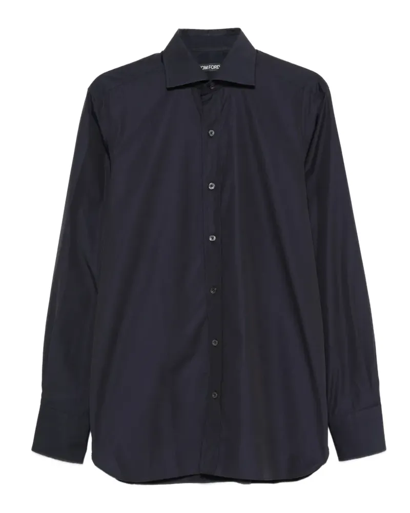 Tom Ford Hemd mit Eton-Kragen - Blau Blau