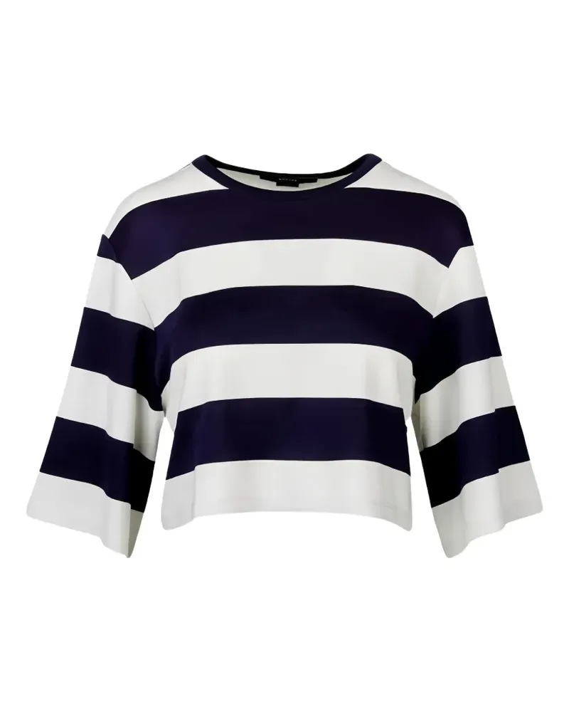 Smythe Gestreiftes Cropped-T-Shirt - Weiß Weiß
