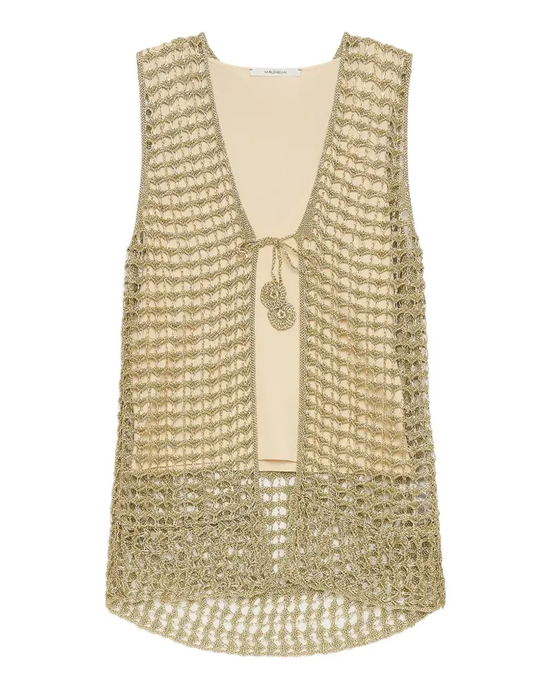 Maliparmi crochet knot vest - Gold Gold