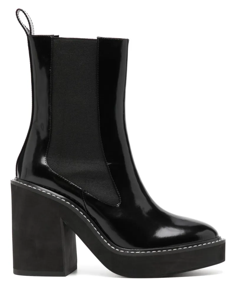 SENSO Stiefel mit Absatz 100mm - Schwarz Schwarz