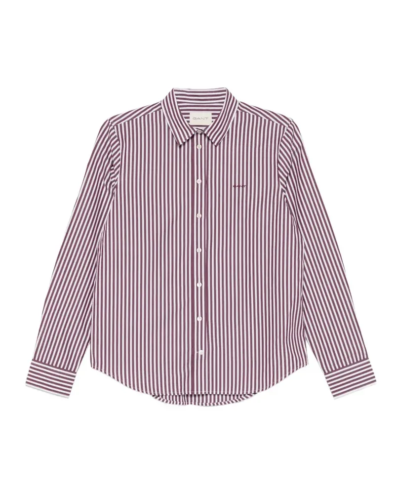 Gant Gestreiftes Hemd aus Popeline - Violett Violett