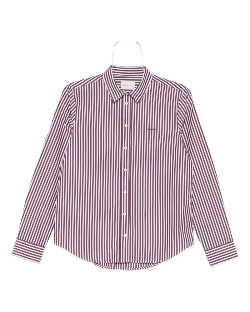 Gant Gestreiftes Hemd aus Popeline - Violett Violett