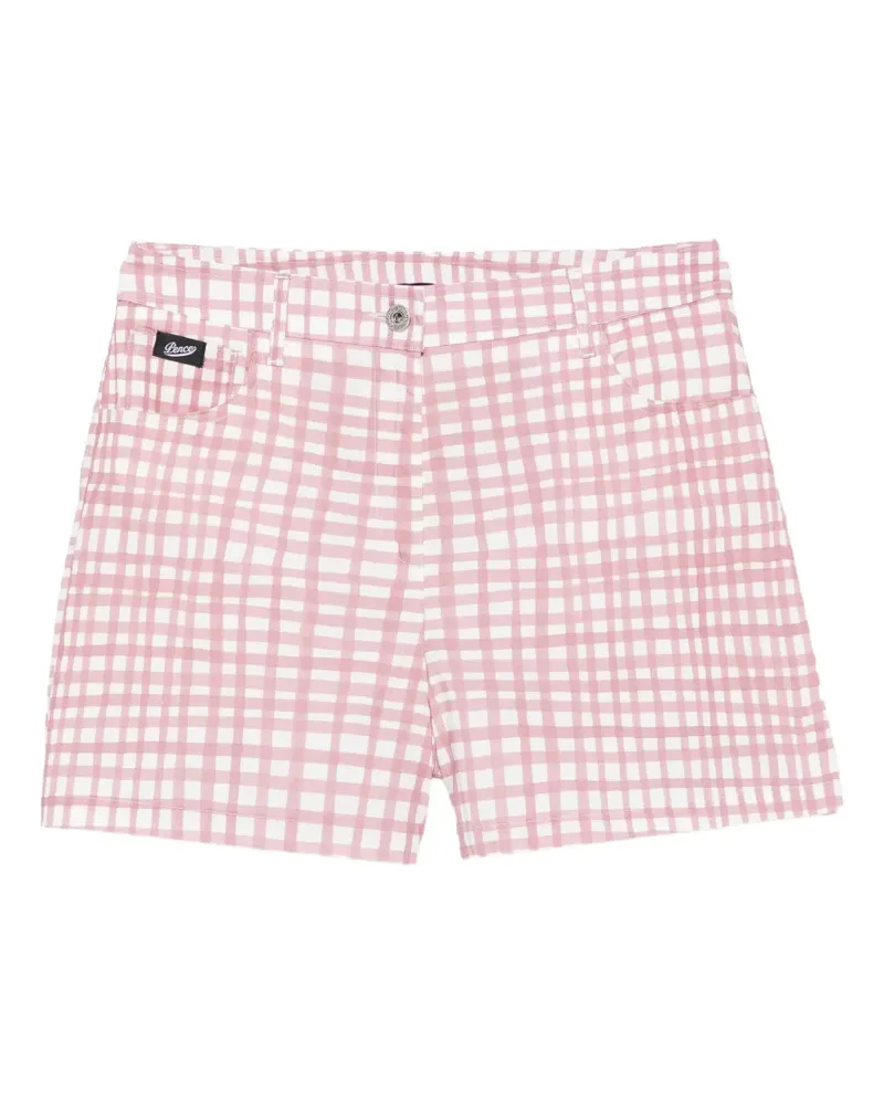 PENCE Luna vichy-pattern shorts - Rosa Rosa