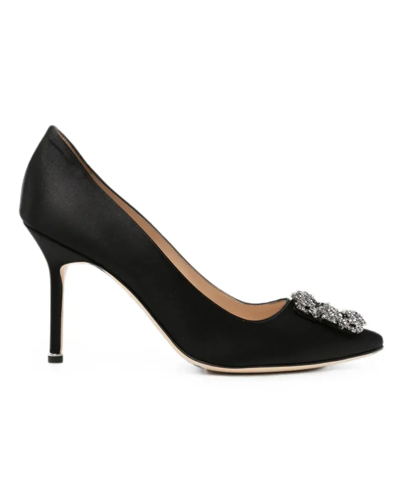 Manolo Blahnik Hangisi Pumps mit Kristallen - Schwarz Schwarz