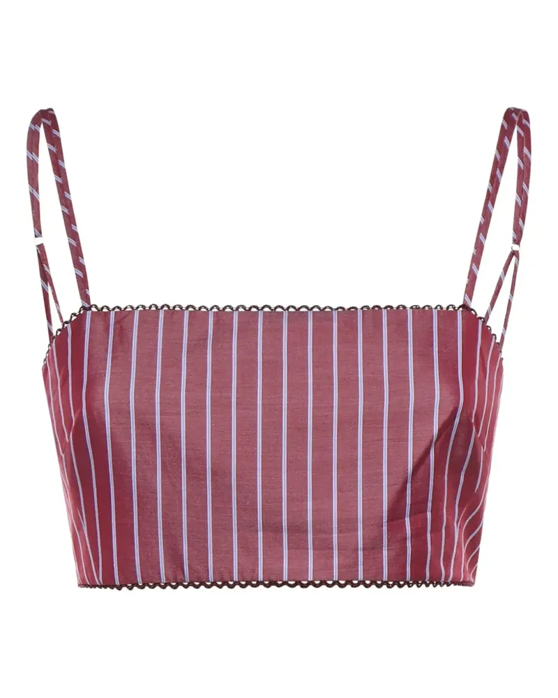 ANDAMANE striped scalloped-trim top - Violett Violett