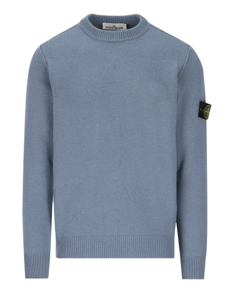 Stone Island 5100072 Pullover aus Lammwolle - Blau Blau