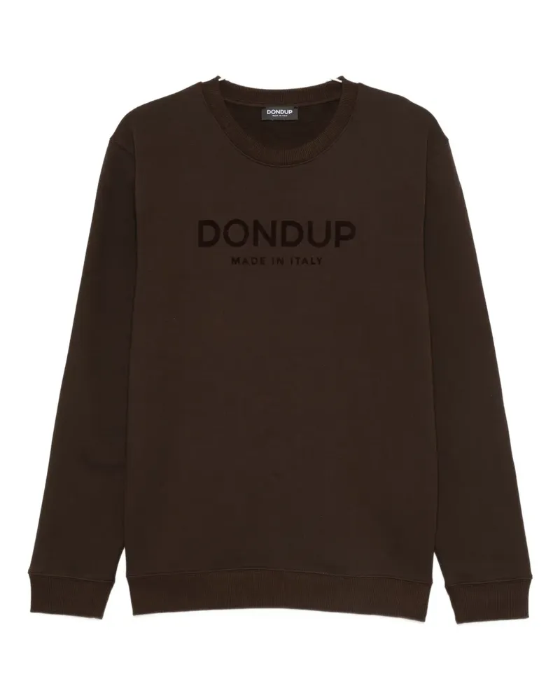 Dondup flocked-logo sweatshirt - Braun Braun