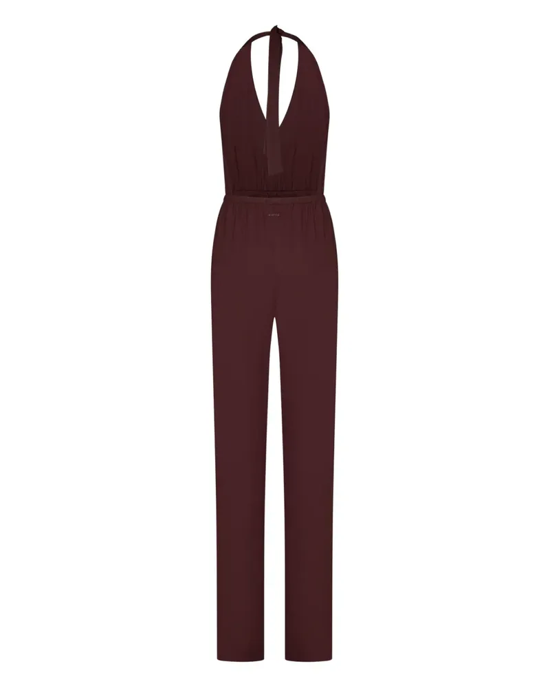 FISICO-Cristina Ferrari Neckholder-Jumpsuit - Braun Braun