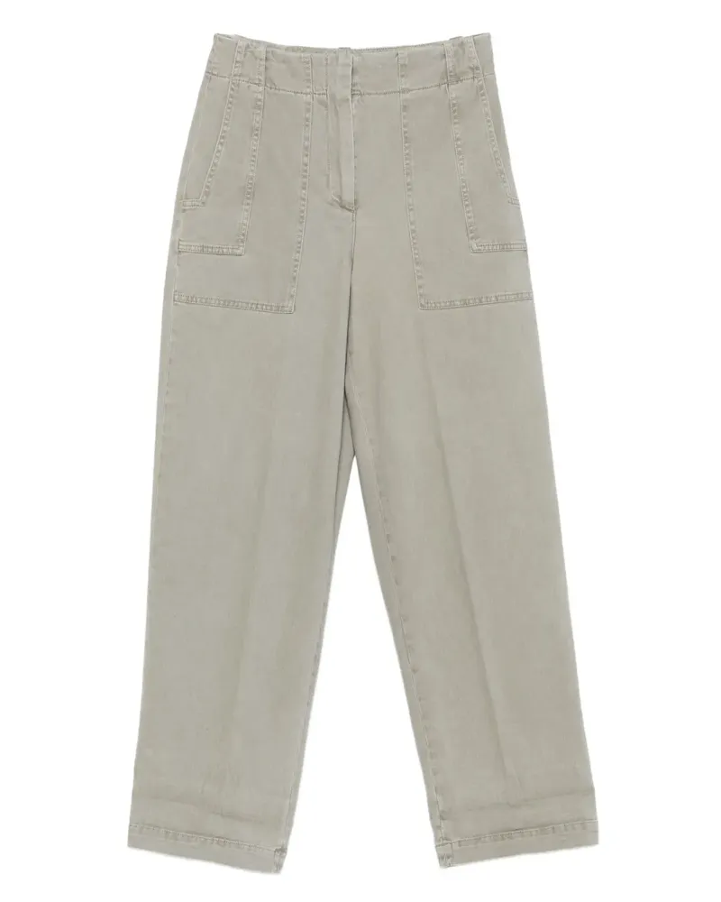 Peserico Cropped-Hose mit aufgesetzten Taschen - Grau Grau