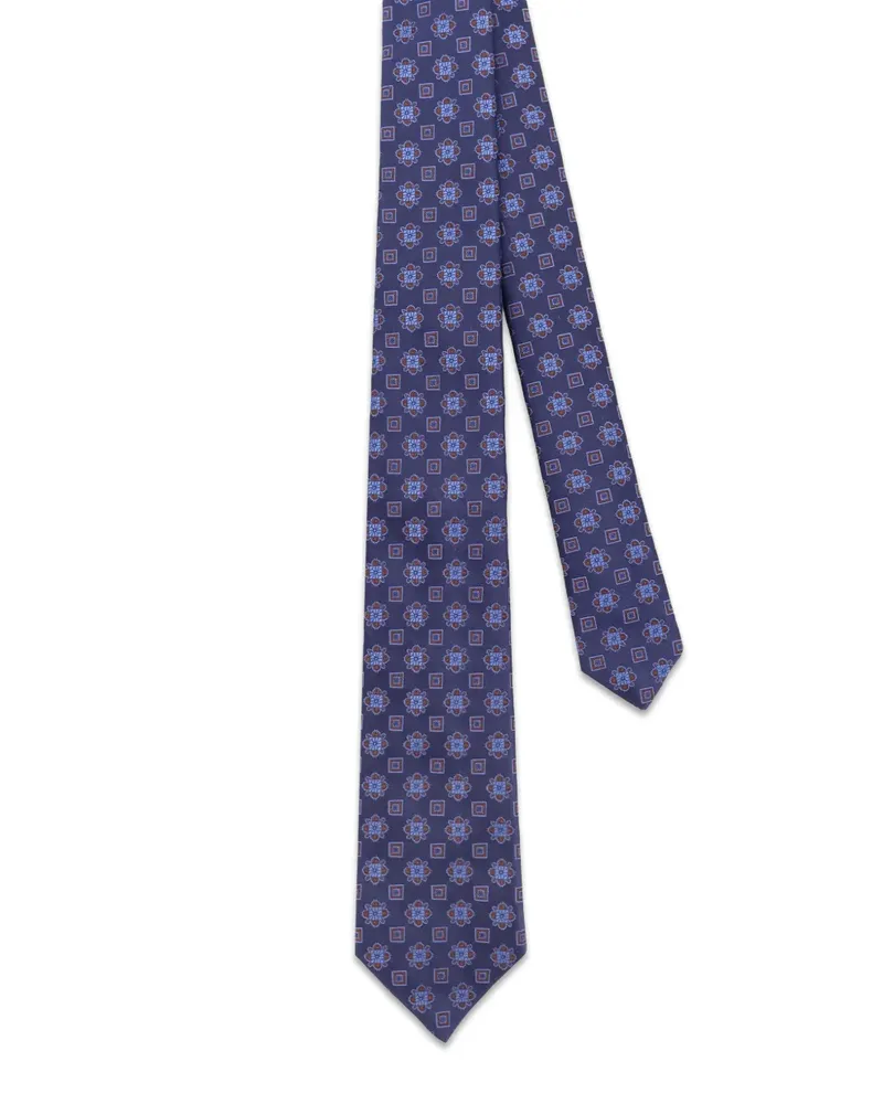 Kiton Krawatte mit geometrischem Print - Blau Blau