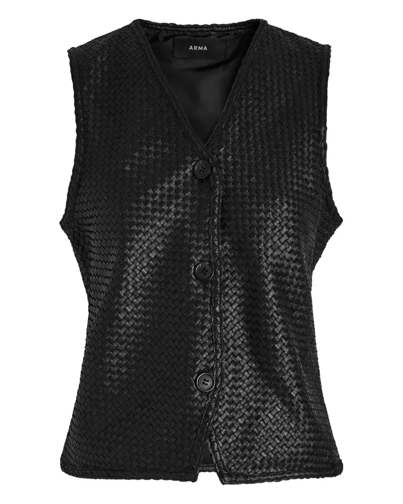Arma buttoned top - Schwarz Schwarz
