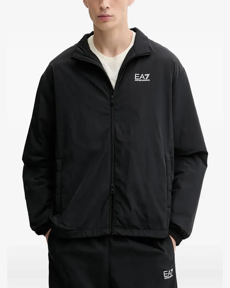 EA7 Core Identity zip-up logo tracksuit - Schwarz Schwarz