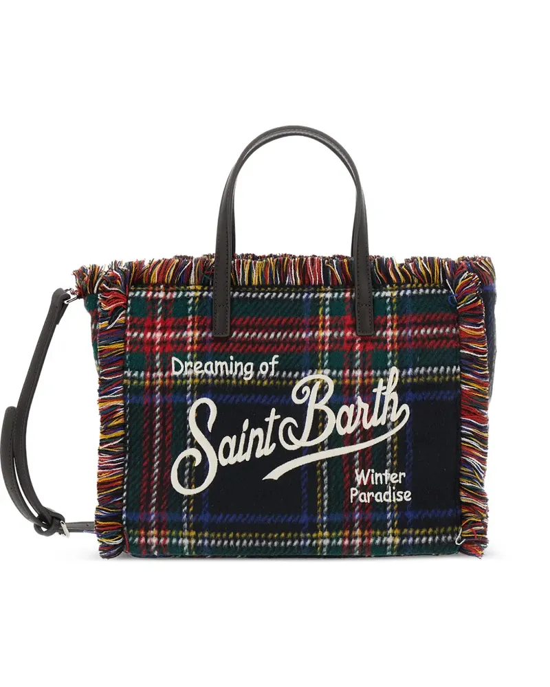 MC2 Saint Barth Handtasche mit Schottenkaro - Schwarz Schwarz