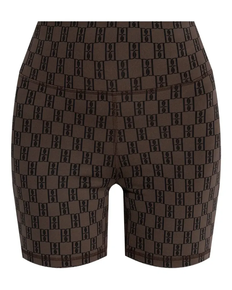By Malene Birger Siola Radlerhose mit Monogramm-Print - Braun Braun