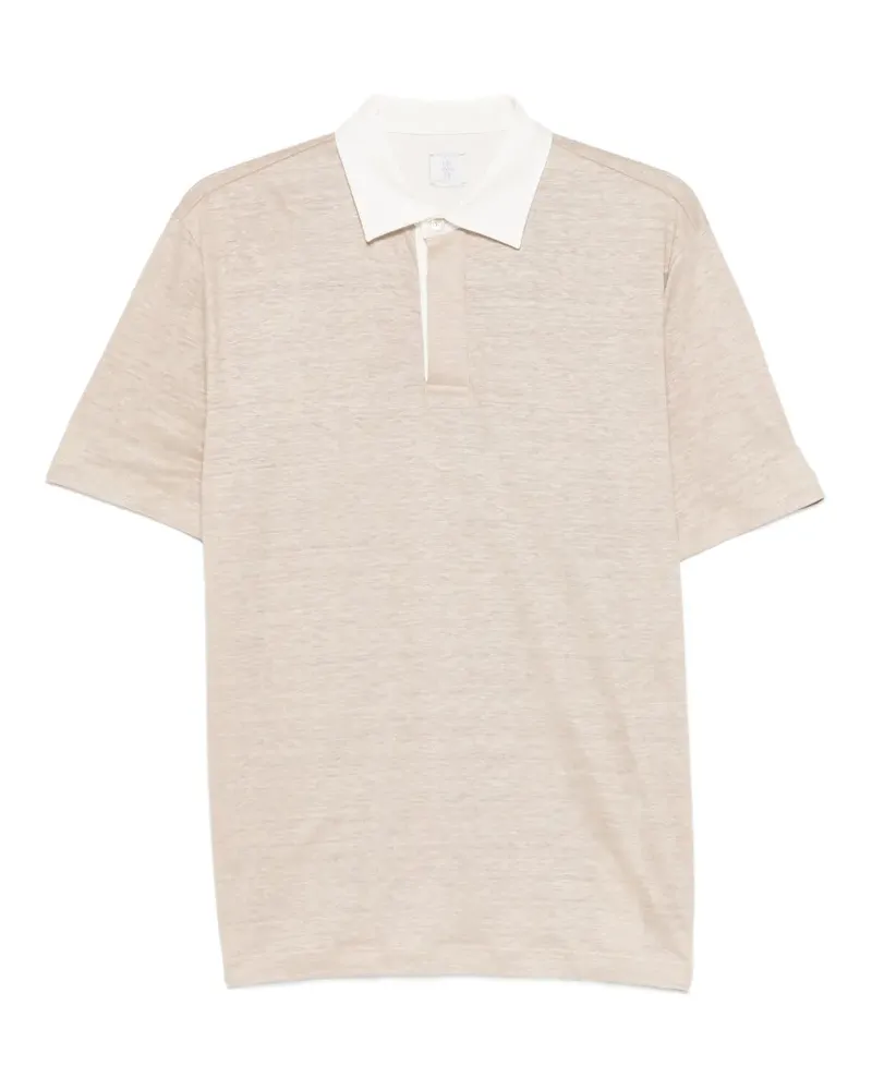 Eleventy Poloshirt mit Kontrasteinsätzen - Nude Nude
