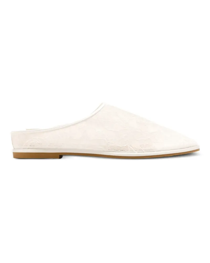 Badgley Mischka lace Yumi mules - Weiß Weiß