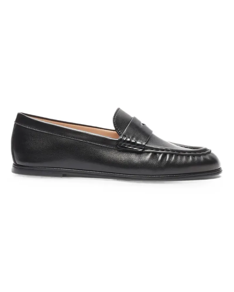 Stuart Weitzman Spencer ruched-detail leather loafers - Schwarz Schwarz