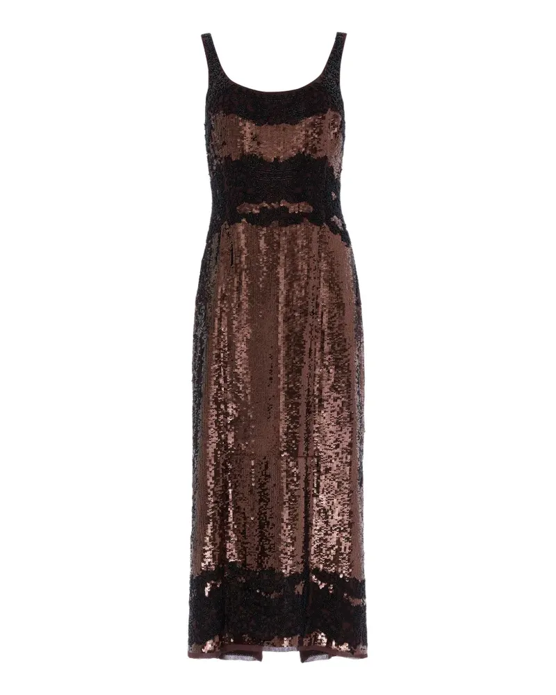 Needle & Thread Kleid mit Pailletten - Braun Braun