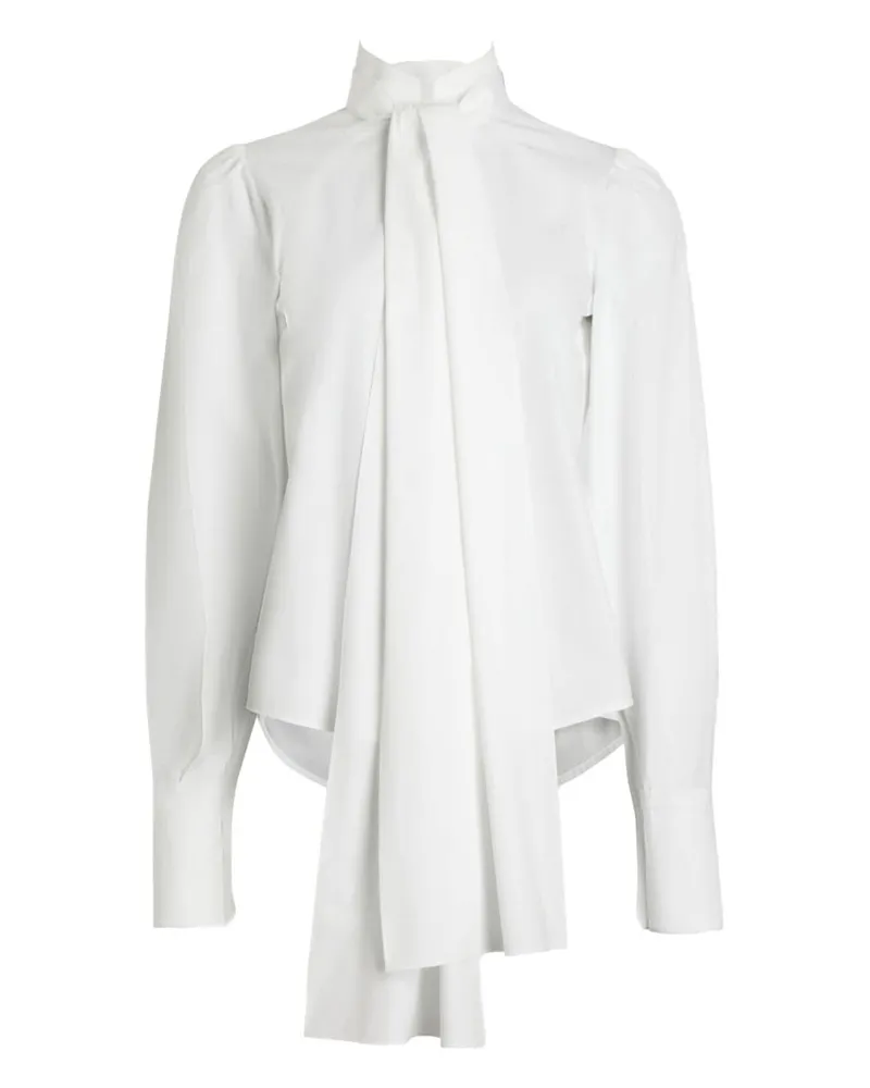 Patou Lavallière Bluse - Weiß Weiß