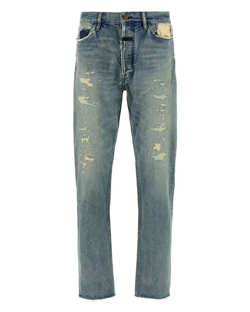 Fear of God Gerade Jeans im Distressed-Look - Blau Blau