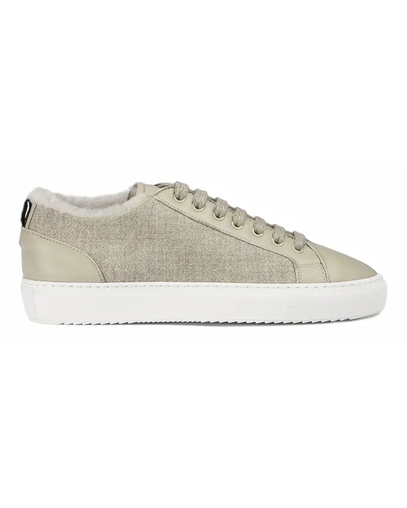 Doucal´s Ledersneakers mit Wolleinsatz - Grau Grau