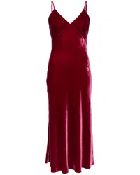 Gilda & Pearl Mulberry Red Seidenkleid aus Samt Rot