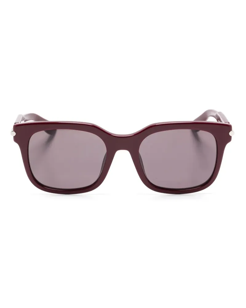 Alexander McQueen Sonnenbrille mit eckigem Gestell - Rot Rot