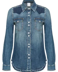 Pinko Jeanshemd mit Einsätzen Blau