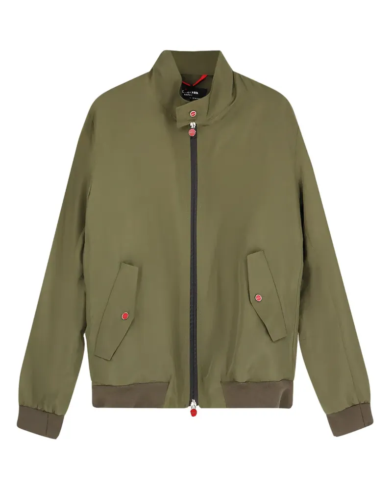 Kiton rubberised-trim jacket - Grün Grün
