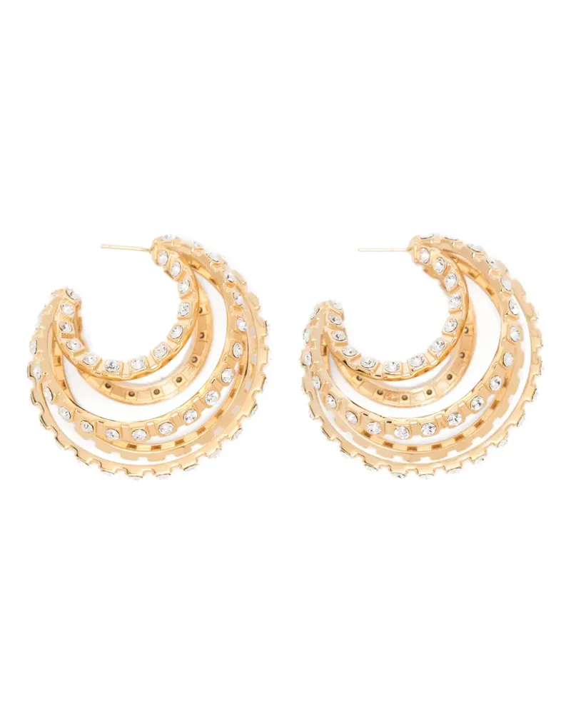 Isabel Marant Mona Creolen mit Kristallen - Gold Gold