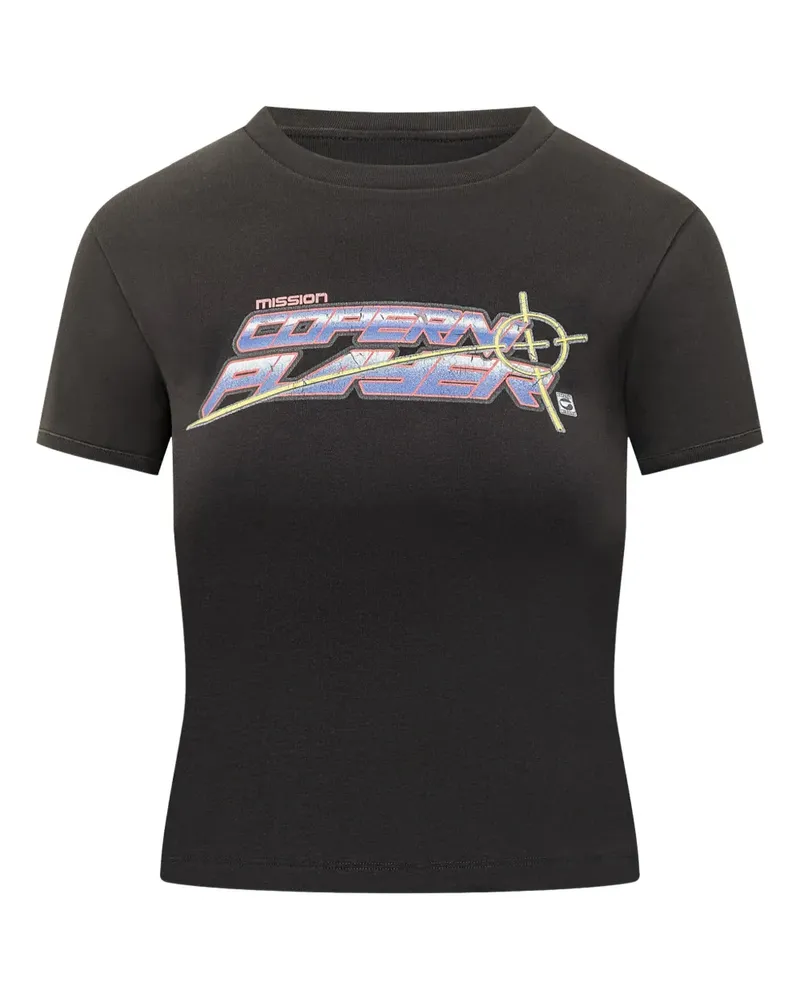 COPERNI T-Shirt mit Slogan-Grafik - Schwarz Schwarz