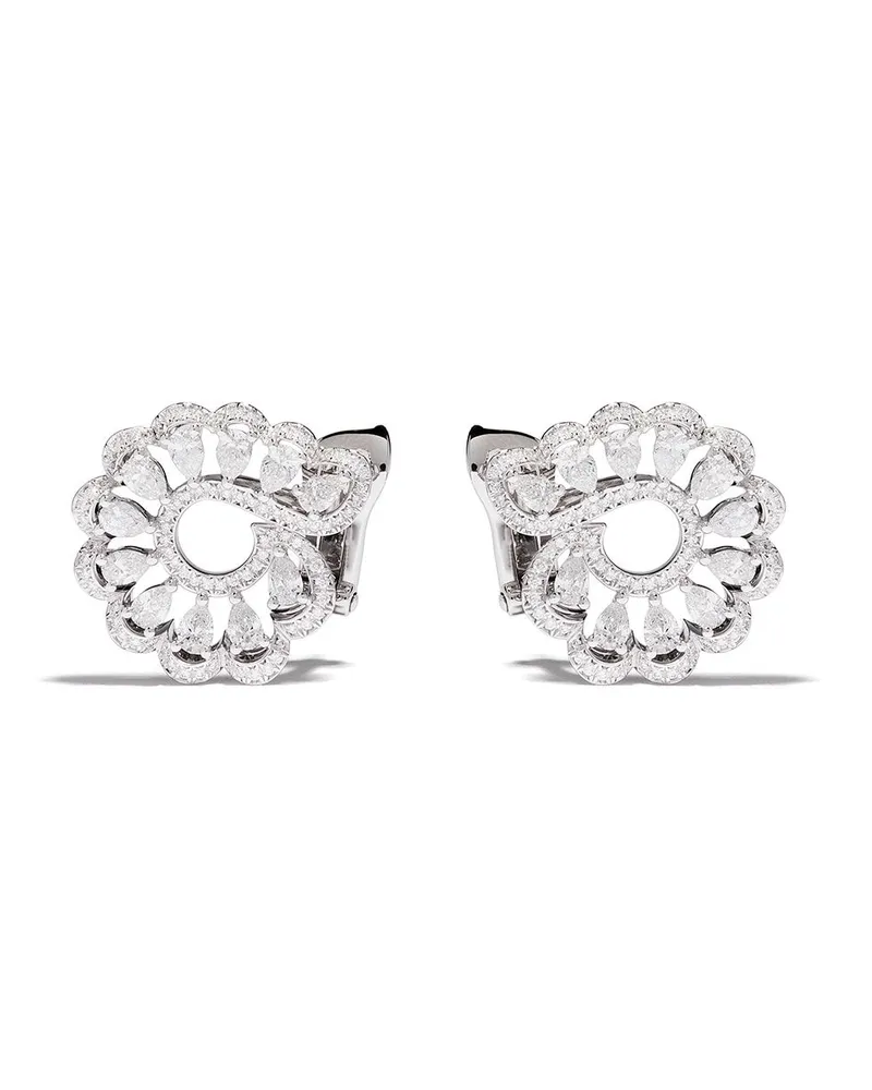 Chopard 18kt Precious Lace Weißgoldohrringe mit Diamanten - Silber Silber