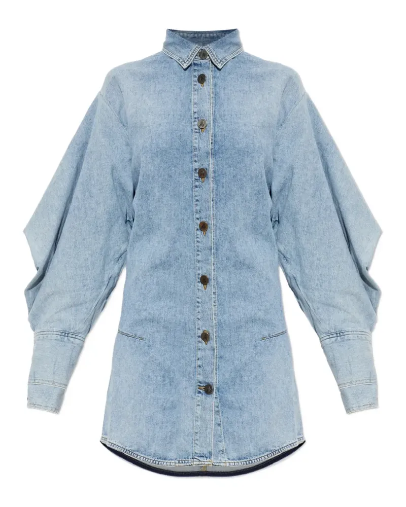 ATTICO draped denim dress - Blau Blau